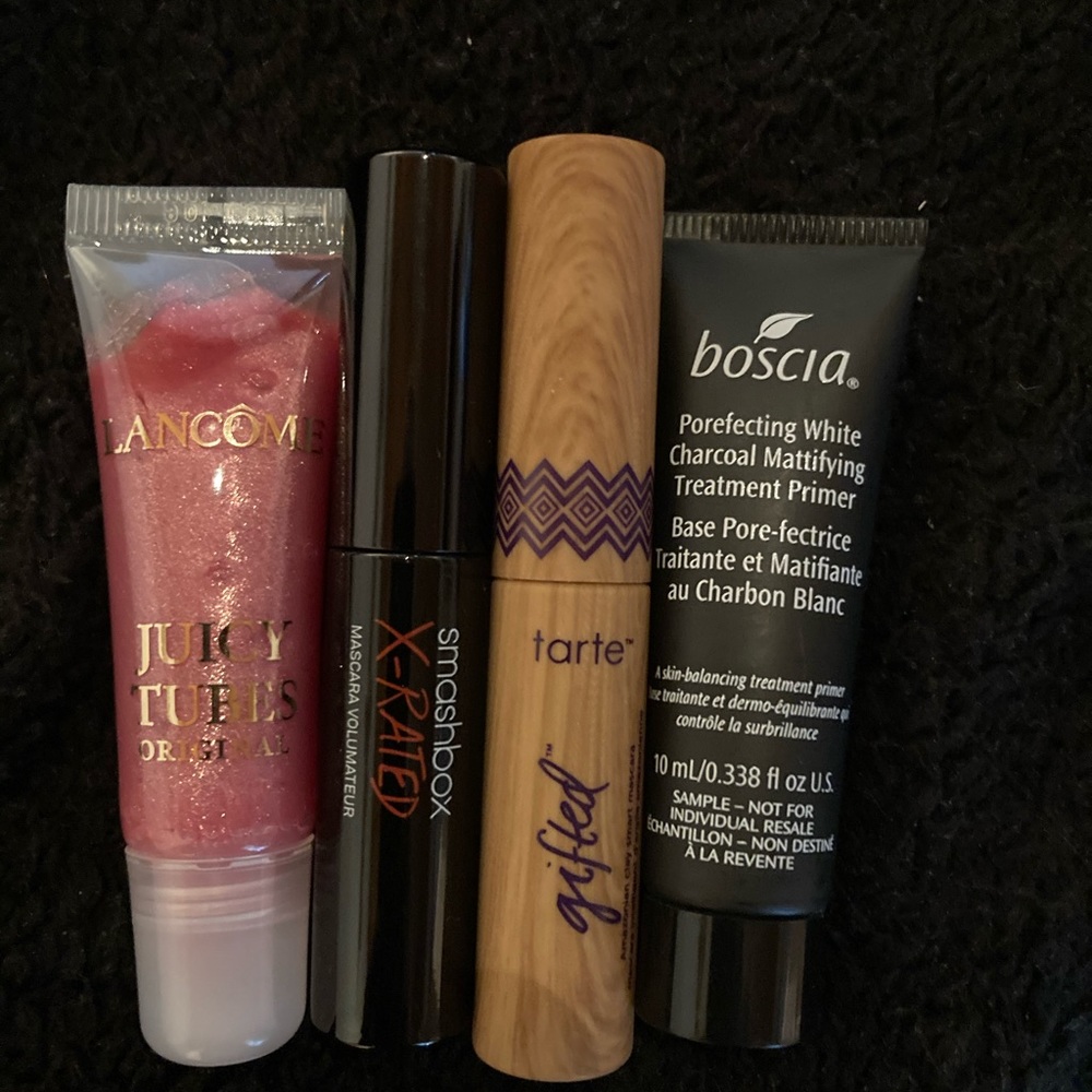 Sample size makeup: Lancôme, tarte, boscia
